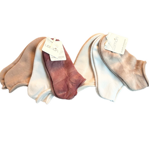 Lemon Cloud Cushion Low Cut Socks - White, Tan, and Brown 6 Pairs MWT